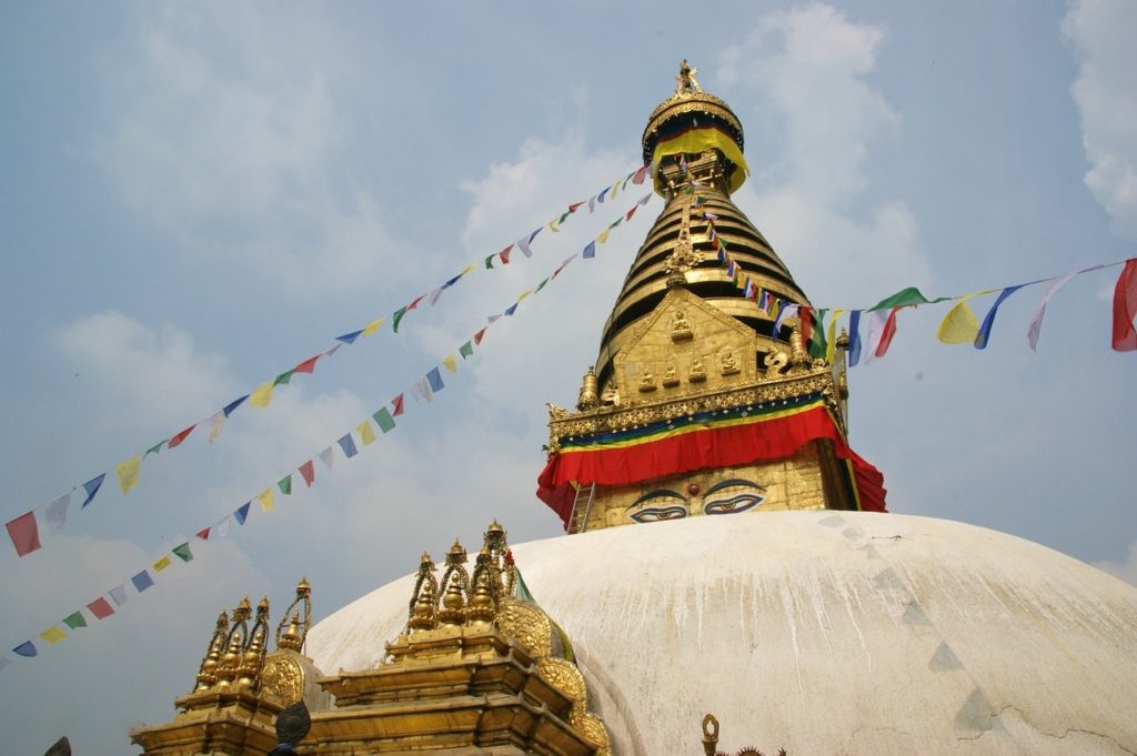 Swayambhu , an ancient religious architecture.